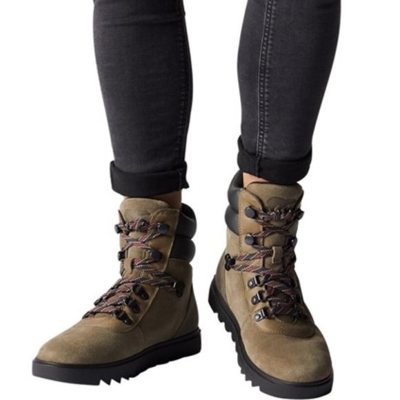 Sorel Joan of Arctic Next Lite Hiker Boots Leather Booties Sage Alpine Tundra - Picture 1 of 7
